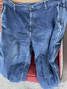 Carhartt Jeans Mens 44 X 32 Dungaree Fit Carpenter Workwear Relaxed Denim - Picture 1 of 8