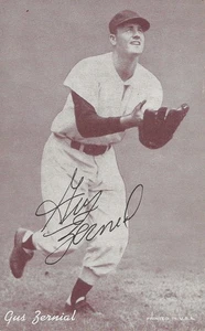 1947-66 Exhibit Card SIGNED by Gus Zernial w/COA - Picture 1 of 1