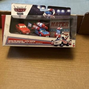 Disney Cars Toon Confezione da 3 Mater Il Grande Grande FAN DAREDEVIL MCQUEEN DENTI - Foto 1 di 2