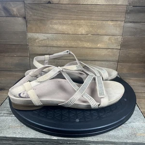 Sandali donna Abeo taglia 7 stretti Sylvie beige pelle tacco regolabile con cinturino - Foto 1 di 11