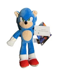 Sonic 3 Movie 9-Inch Basic Plush Jakks Pacific Sonic Only New - Picture 1 of 3