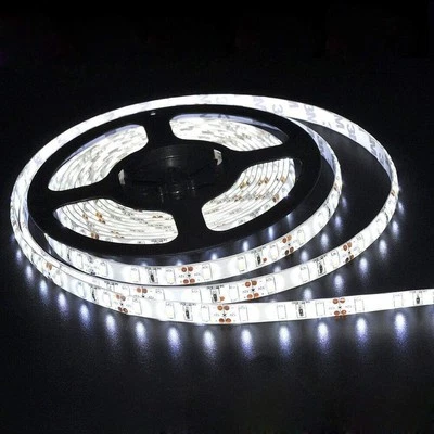 16FT Super Bright 6000K Daylight White 5630 SMD 300 LED Strip Cuttable Light 12V