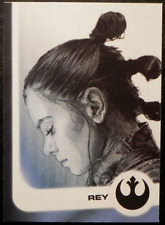 2017 TOPPS Star Wars The Last Jedi Illustrated Character #1 of 14 Rey