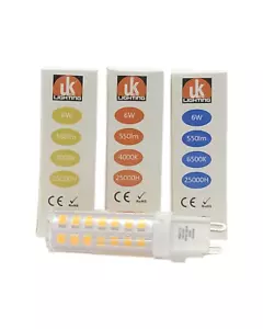 LED Bulbs Light Warm Cool White Daylight 3X 6W G9 - Picture 1 of 3