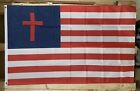 Drapeau de la foi chrétienne LIVRAISON GRATUITE croix Dieu Seigneur Sauveur prière Amérique États-Unis signe 3x5'