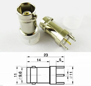 1pc Copper Straight BNC Female Jack Center Solder PCB Mount RF Coaxial Connector - Picture 1 of 5