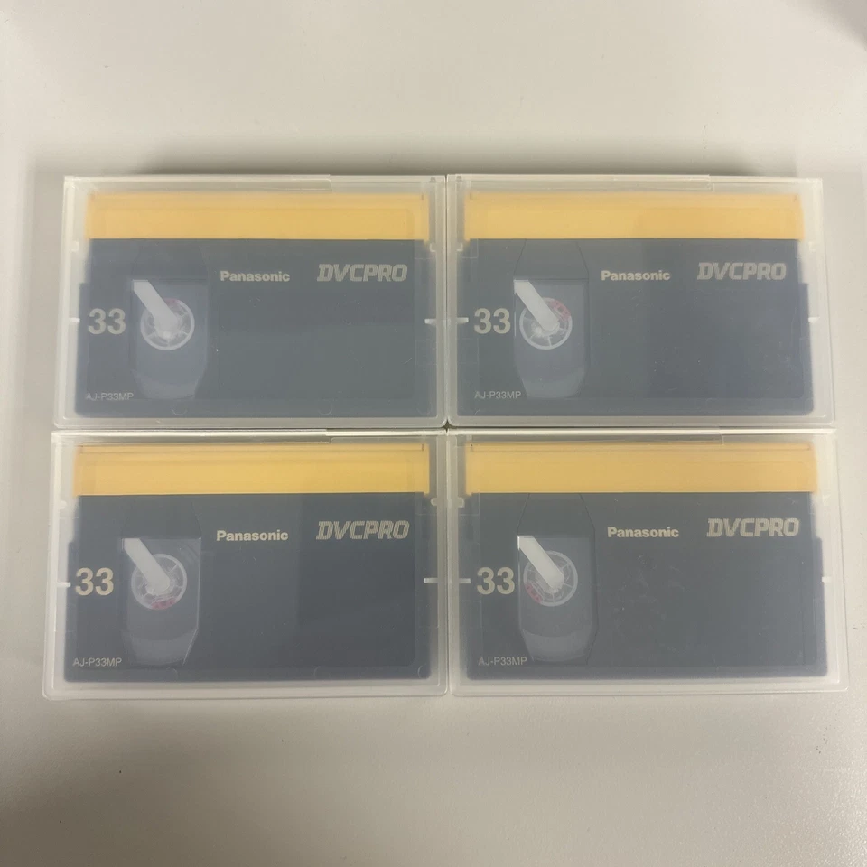 NUEVO Lote de 4 Cintas de Video Cassette Panasonic AJ-P33MP DVCPRO DVCPro 33 Cintas Foto 1 de 3
