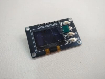 4 Tasten OLED Modul - 128x64 Pixel 0,96" I2C Display verlötet auf PCB gelb/blau - Bild 1 von 4