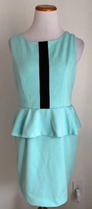 Neu mit Etikett! Arden B ärmelloses Schößchenkleid, pastell türkis & schwarz, orig. 79 $, groß - Bild 1 von 4