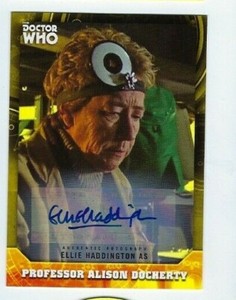 2017 Doctor Who Signature Series autograph Ellie Haddington yellow 02/25