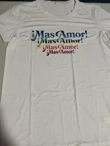 Lularoe L Liv Grafik T-Shirt weiß Large "Mas Amor" #001 - Bild 1 von 4