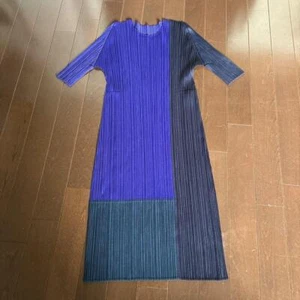 Pleats please Issey Miyake color-coordinated dress size 2 - Picture 1 of 7