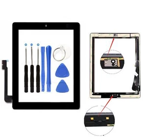 Touch Screen Glass Digitizer replacement for iPad 3 A1416 A1403 A1430 Black - Picture 1 of 4