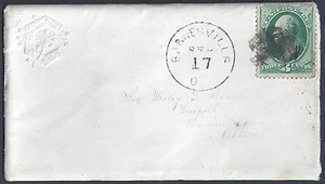 US 1872 BARNSVILLE OHIO TO FREEPORT ENCLOSED AN INTENSE 12 PAGE COVER LETTER FRO - Picture 1 of 1
