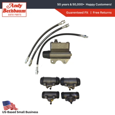 For 1940 Chrysler & DeSoto Brake Master Wheel Cylinders & Hoses Rebuild Set - Image 1 of 4