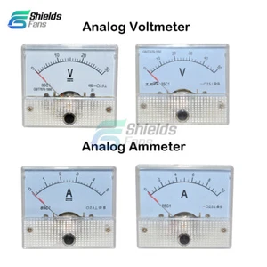 85C1 DC 0-30V/50V 0-5A/10A Analog Panel AMP Volt Meter Ammeter Voltmeter Gauge - Picture 1 of 40