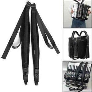 1 Pair Adjustable Nylon Accordion Shoulder Strap Soft For 8-120 Bass Accordions - Picture 1 of 8