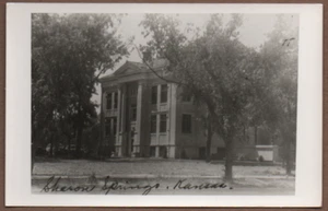 HOFHAUS SHARON SPRINGS KANSAS VINTAGE RPPC POSTKARTE - Bild 1 von 2