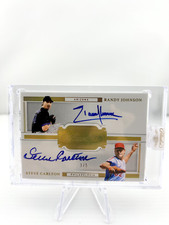 Randy Johnson/Steve Carlton 2022 Panini Flawless Encased Signatures HOF Auto 3/5