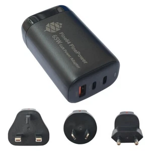 Pinecil OEM Power Supply PinePower With Interchangeable UK, EU, AU Plugs 65W GaN - Afbeelding 1 van 3