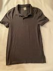 ASOS Mens Polo Shirt Medium Gray 2 buttons NWOT cotton stretch, banded sleeves