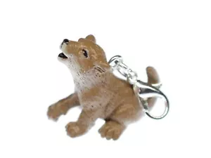 Wolfsjunges Charm Wolfswelpe Anhänger Miniblings welpe Wolf Hund Gummi braun - Bild 1 von 4