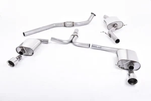 Milltek Cat Back Dual Auspuffanlage - passend für Audi A4 2.0 TFSI S-Line B8 Tiptronic - Bild 1 von 2