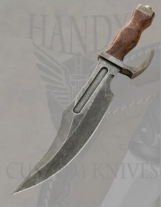 15" CUSTOM HANDMADE D2 WERKZEUGSTAHL KLINGE JAGD BOWIE MESSER HOLZGRIFF + SCHEIDE  - Bild 1 von 3
