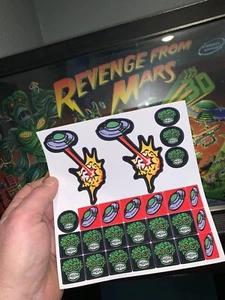 Bally "Revenge From Mars" Pinball Machine Drop Target Stickers w/No Center Punch - Picture 1 of 12
