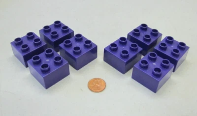 Lego Duplo Bloque Púrpura Oscuro 2X2 Ladrillo 8 Bloques Lote Princesa Castillo Foto 1 de 3