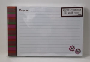 ABOT CUPCAKE lined RECIPE CARDS 36 4x6 cookbook chef cook book organizer Ganz - Picture 1 of 5