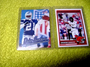 2025 SCORE SHEDEUR SANDERS #15 RC MINT + 1997 ULTRA DEION SANDERS #57 MT COWBOYS - Bild 1 von 4