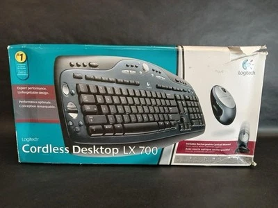 Logitech LX 700 Ergonomic Cordless Desktop Keyboard Mouse Open Box - Image 1 of 4