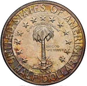 1936-S Columbia Silver Commemorative Half Dollar - NGC MS 67 - Unreal Toning  - Picture 1 of 4