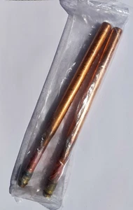 COPPER TAP TAILS (PAIR) M8 x 15mm x 250mm for monobloc, basin & sink mixer taps - Picture 1 of 1