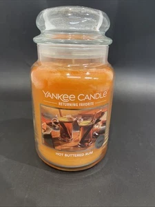 Yankee Candle Hot Buttered Rum Large Jar - Returning Favorite - Vintage Look! - Picture 1 of 4