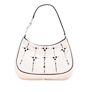 Authenticated Prada Beaded Cleo White Ivory Satin Fabric Shoulder Bag - Picture 1 of 11