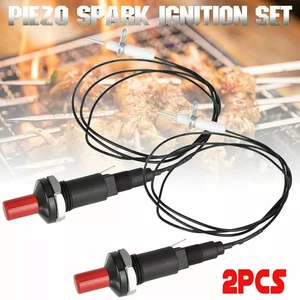 2 set accensione piezoelettrica con cavo pulsante accenditore Gas Grill BBQ GPL - Imagen 1 de 10