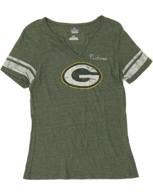 Camiseta Top MAJESTIC Mujer Green Bay Packers Gráfica Reino Unido 14 Grande Verde L211 Foto 1 de 4