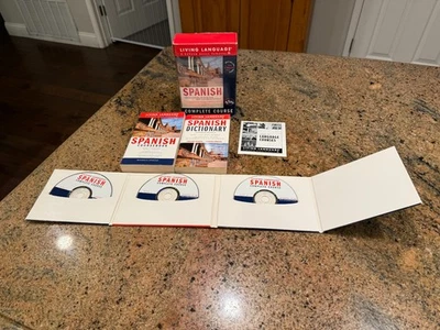 Spanish For Beginners Complete Course CD's Dictionary Coursebook Living Language - Image 1 of 3