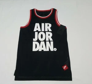 Nike Boys Air Jordan Tank Top Jupman Boys Youth Black-Red - Picture 1 of 7