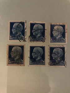 LOTTO FRANCOBOLLI REGNO LIRE 1.25 V. EMANUELE III PZ. 6 - Foto 1 di 1