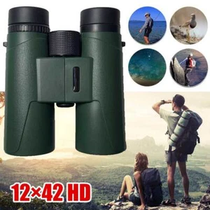 12x 42 HD Binoculars Foldable BAK4 Prism FMC Portable for Birding Hunting Travel - Picture 1 of 10
