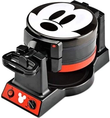Disney Mickey Mouse MIC-62 Double Flip Waffle Maker, 8"D x 14"W x 8"H, Black - Image 1 of 4