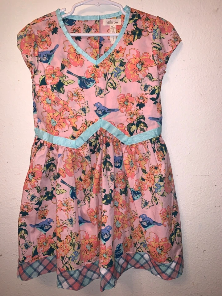 MATILDA JANE FRIEND FOREVER Sienna girls pink floral dress sz 6 - Image 1 of 1