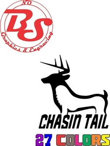 6" Chasin Schwanz Aufkleber lustiger Witz Jagd Angeln Bock Kommandant Ente Dynastie noBS - Bild 1 von 12