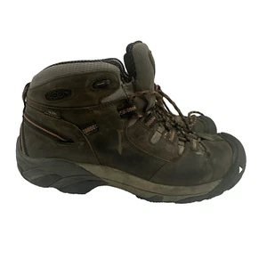 Keen Utility Herren Braun Wasserdicht Leder Schnürstiefeletten Größe 9D - Bild 1 von 12