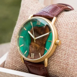 BOBO BIRD Wooden Watch For Men Leather Strap Natural Watches Mens Quartz Watch - Picture 1 of 8