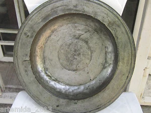 ANTIQUE TURKISH ( OTTOMAN PERIOD ) COOPER JEWISH  PURIM PLATE יודאיקה JUDAICA    - Picture 1 of 11