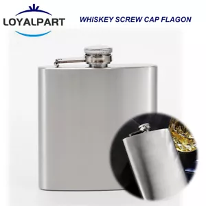 10 Oz Stainless Steel Liquor Pocket Hip Flask Alcohol Whiskey Screw Cap Flagon - Picture 1 of 7